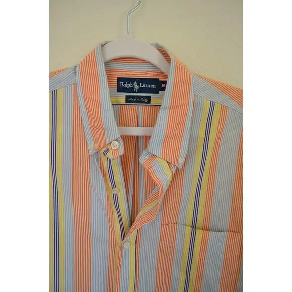 Ralph Lauren Vintage Pinstripe Button Down Shirt - Picture 5 of 6
